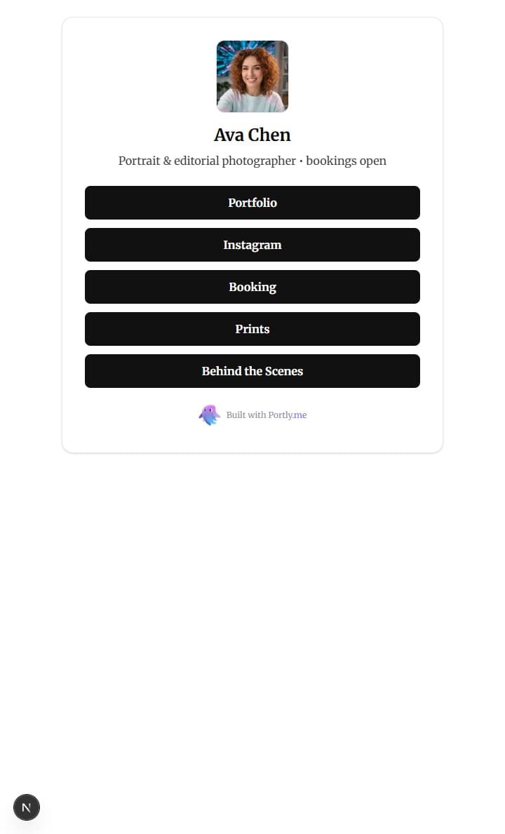 Photographer Portfolio